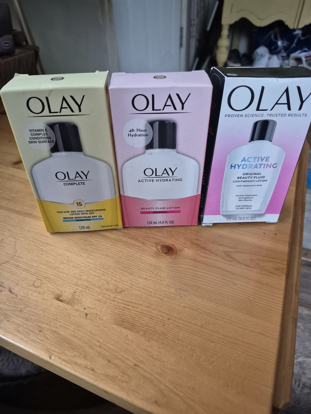 Olay Active Hydrating Beauty Fluid Lotion -Lot Of 3